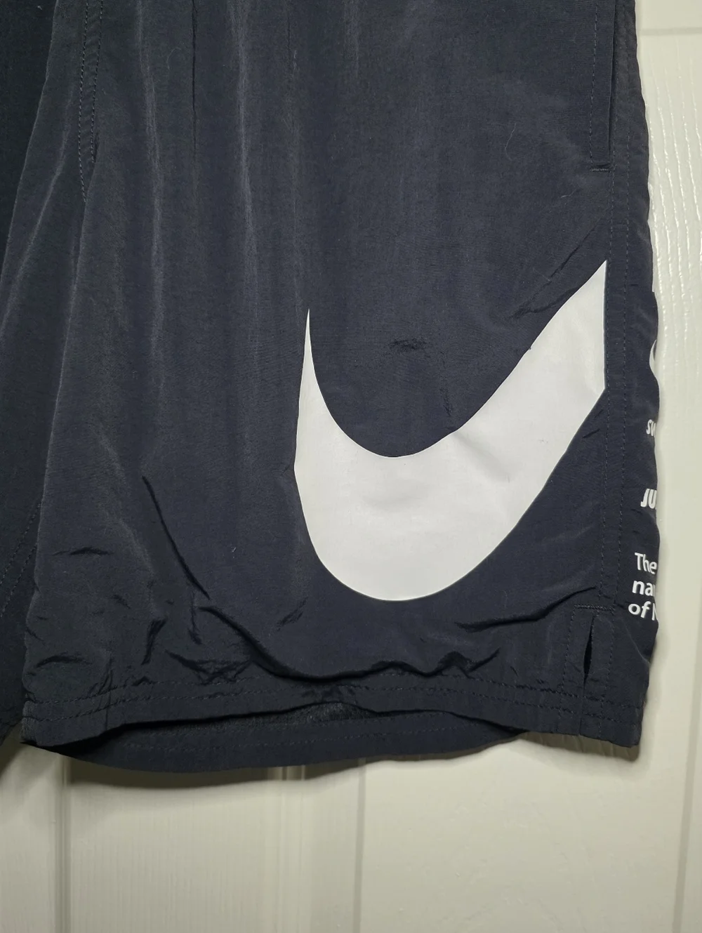 Nike Swim Volley Shorts 7 inch Inseam Men's Size S Pockets Built in Brief Black